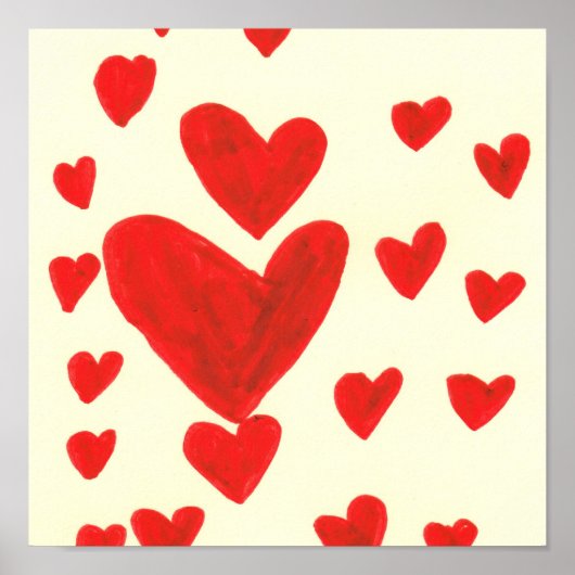 浮動ハート ポスター (正面)