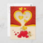 浮動ハート ポストカード (正面/裏面)