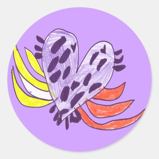 浮動ハート ラウンドシール (正面)