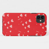 浮動ハート（赤） Case-Mate iPhoneケース (裏面(横))