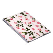 浮動バラ(ピンクストライプ色) ノートブック (右側)