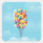 浮動バルーンを上遠くにへ。 スクエアシール (正面)