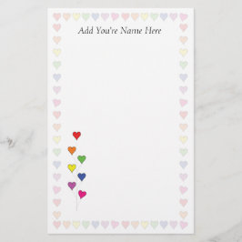 浮動バルーンハート固定 便箋