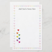 浮動バルーンハート固定 便箋 (正面/裏面)