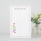 浮動バルーンハート固定 便箋 (スタンド正面)