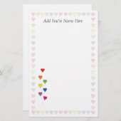 浮動バルーンハート固定 便箋 (正面/裏面)