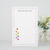 浮動バルーンハート固定 便箋 (スタンド正面)