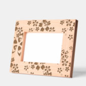 浮動フローラエッチング木製写真枠 レーザー彫刻フレーム (左)