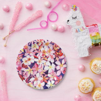 浮動プルメリア ペーパープレート