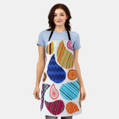 浮動ペイズリー エプロン (着用した状態)