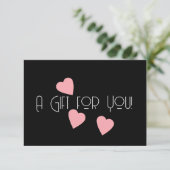 浮動モダンハート商品券招待状 招待状 (スタンド正面)