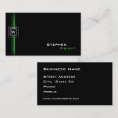 浮動モノグラムモダンカスタムカラー 名刺 (正面/裏面)