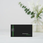 浮動モノグラムモダンカスタムカラー 名刺 (スタンド正面)