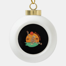 浮動中に振る遠くにスケルトン セラミックボールオーナメント