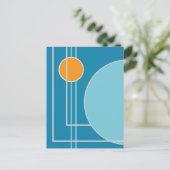 浮動円11抽象デザインはがき ポストカード (スタンド正面)