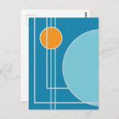 浮動円11抽象デザインはがき ポストカード (正面/裏面)