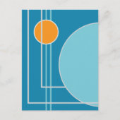 浮動円11抽象デザインはがき ポストカード (正面)