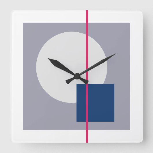 浮動円4 スクエア壁時計 (正面)