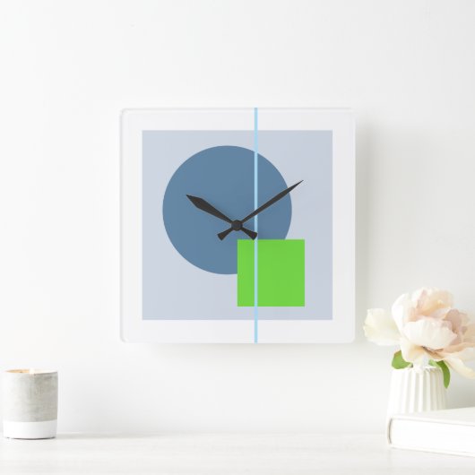 浮動円4 スクエア壁時計 (ホーム)