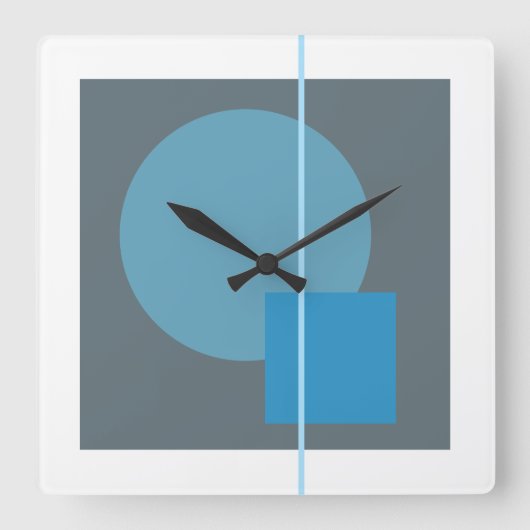 浮動円4 スクエア壁時計 (正面)