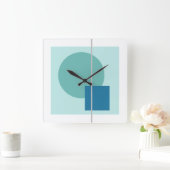 浮動円4 スクエア壁時計 (ホーム)