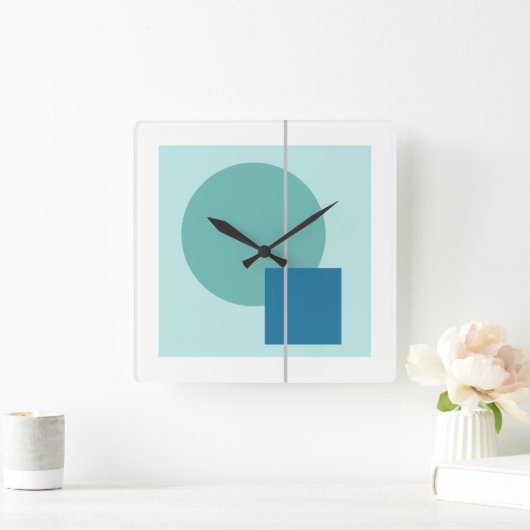 浮動円4 スクエア壁時計 (ホーム)
