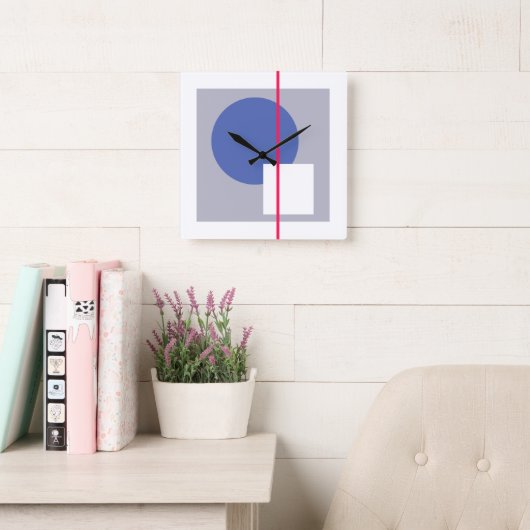 浮動円4 スクエア壁時計 (読書スペース)