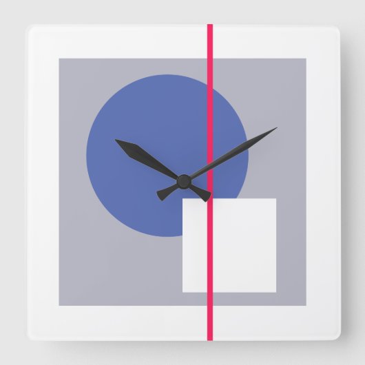 浮動円4 スクエア壁時計 (正面)