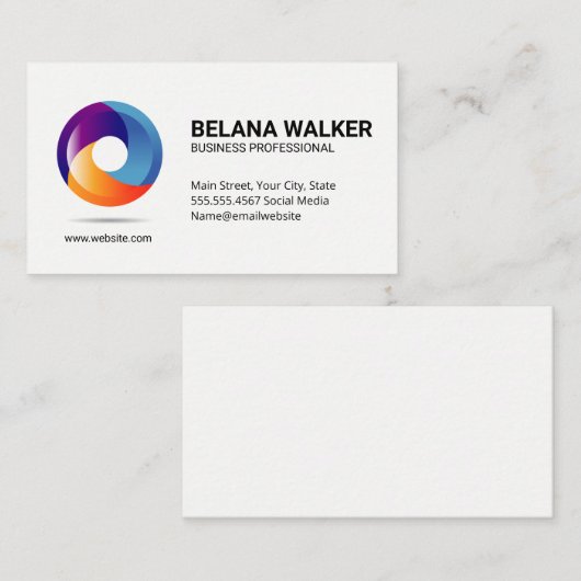 浮動円Orbロゴ 名刺 (正面/裏面)