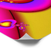 浮動小数点フラクタルハート ポスター (角)