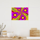 浮動小数点フラクタルハート ポスター (キッチン)