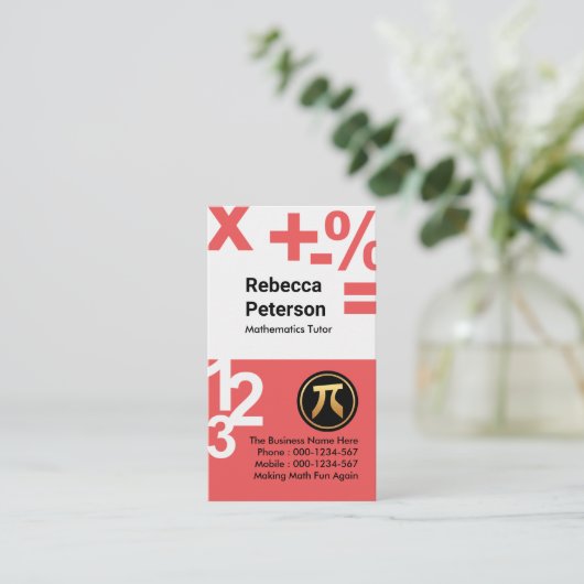 浮動小数点数記号 名刺 (スタンド正面)