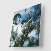 浮動小根 スクエア壁時計 (傾斜)