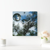 浮動小根 スクエア壁時計 (ホーム)