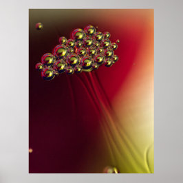 浮動抽象芸術バブルの背カラフル景 ポスター