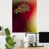 浮動抽象芸術バブルの背カラフル景 ポスター (ホームオフィス)