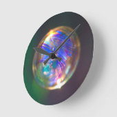 浮動気泡反射 ラウンド壁時計 (傾斜)