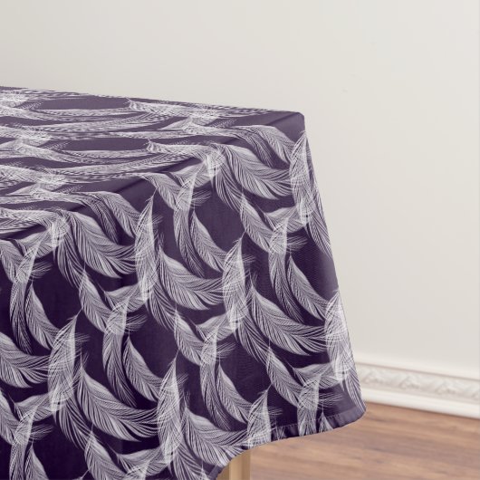 浮動白い羽 テーブルクロス (インサイチュ)