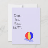 浮動管にベア誕生日 招待状 (裏面)