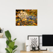 浮動紅葉抽象芸術 ポスター (ホームオフィス)