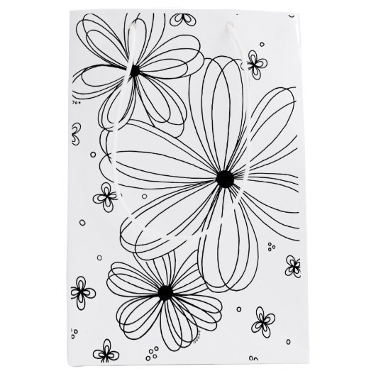 浮動花びらからカラー抱き枕 ミディアムペーパーバッグ (正面)