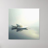 浮動花びらのストーンデザイン キャンバスプリント (正面)