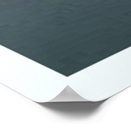 浮動花びらのストーンデザイン ポスター (角)