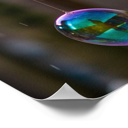 浮動虹と反射 ポスター (角)