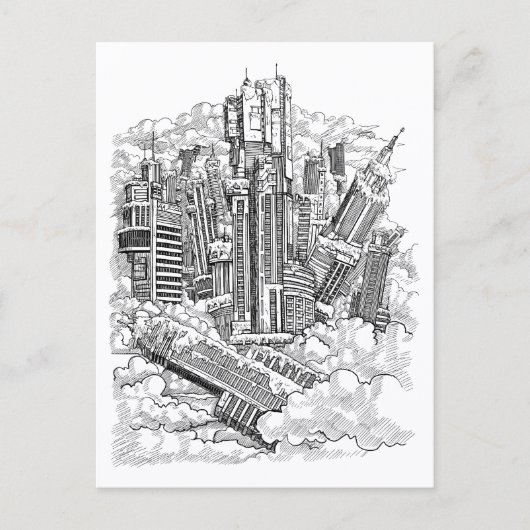 浮動超高層ビル – はがき (正面)