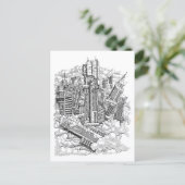 浮動超高層ビル – はがき (スタンド正面)