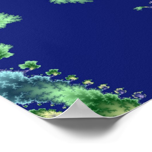 浮動 – フラクタルポスター ポスター (角)