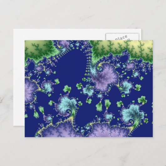 浮動 – フラクタル葉書 ポストカード (正面/裏面)