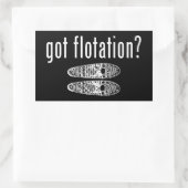 浮得雪の靴 長方形シール (バッグ)