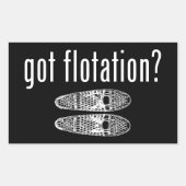 浮得雪の靴 長方形シール (正面)